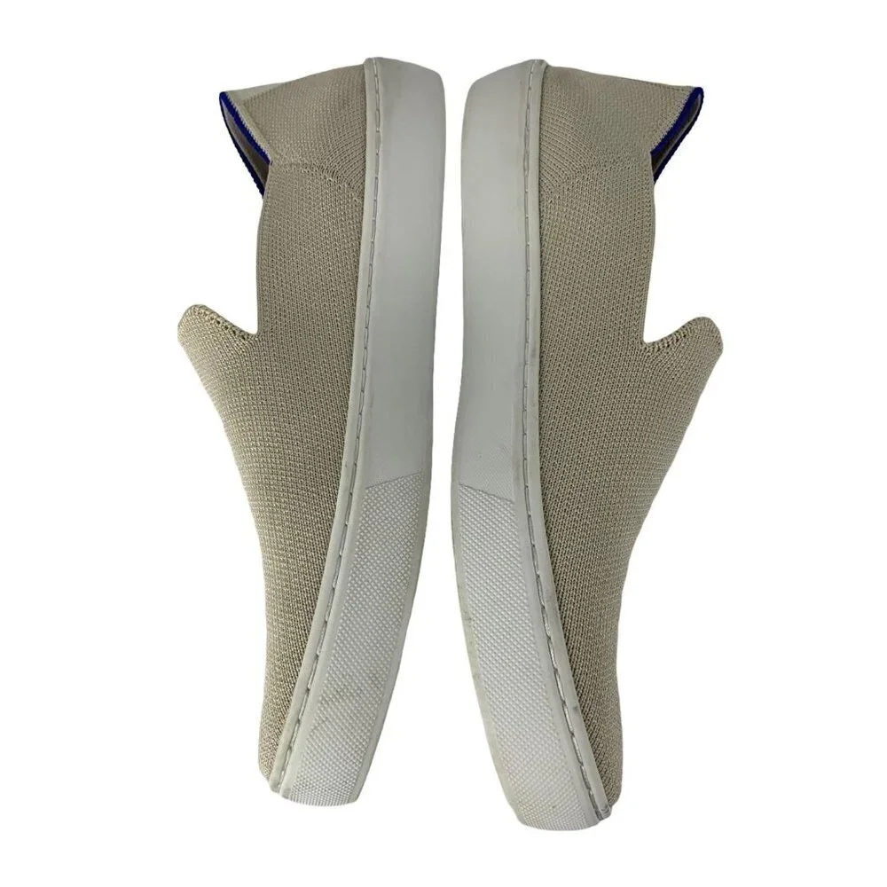 Rothy's THE SNEAKER in Sand Classic Slip-On Sneakers Size 7.5